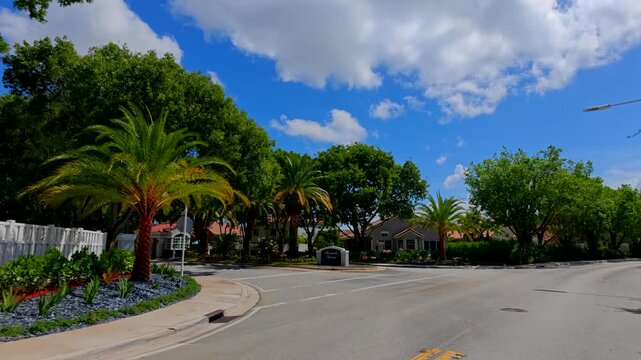 Entrance to Bermuda springs neighborhood Weston Florida