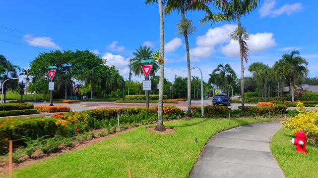 Weston traffic circle lakeview drive motion video