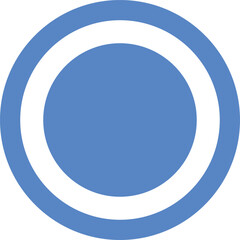 Fototapeta premium Blue target circle geometric shape vector icon