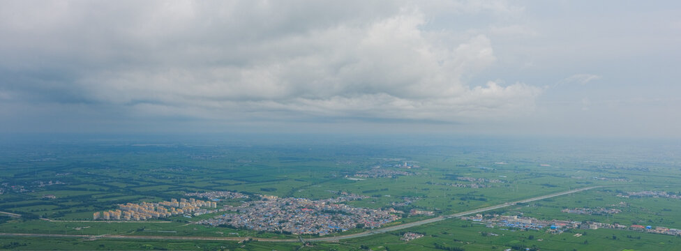 panoramic view of the city from above
