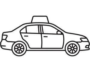 Fototapeta premium Taxi car icon represents urban vehicle transport.