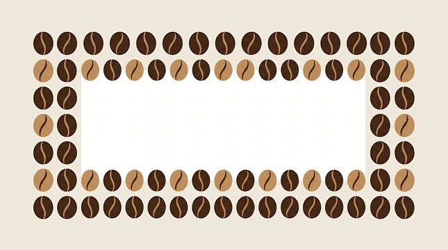 Minimalist Flat Design Coffee Beans Frame Template with Blank Copy Space coffee coffee beans bean beans roasted background flat design abstract minimal minimalist frame border copy space copyspace