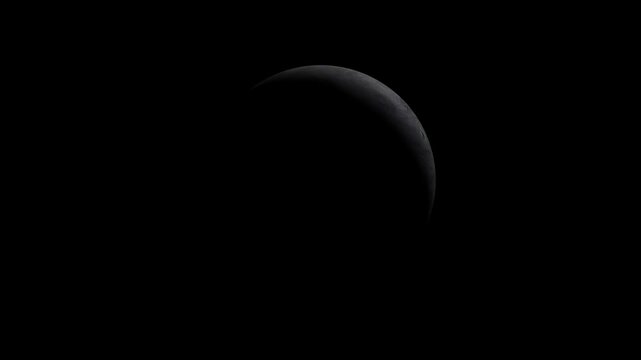 Cinematic Eris fictional planet animation with galaxy background.