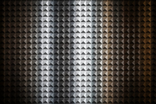 Brushed Metal Texture with Pyramids Pattern