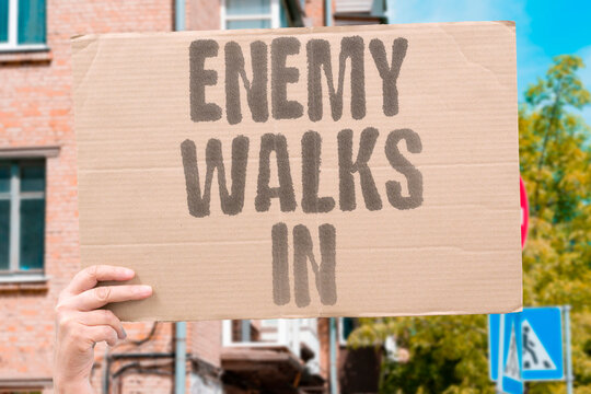 "Enemy walks in" Forces advance into prepared strategic zone. FORCES. ADVANCE. PREPARED. STRATEGIC. ZONE.