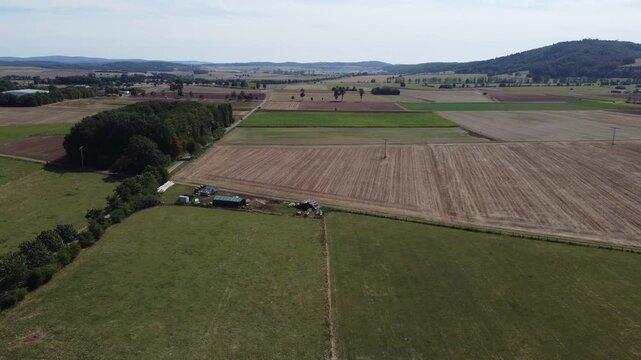 Aerial drone view of the landscape