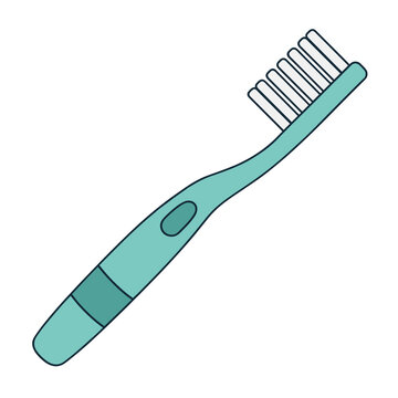 Flat design toothbrush isolated on transparent background