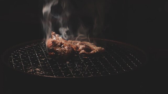 Raw beef slice for barbecue or Japanese style yakiniku