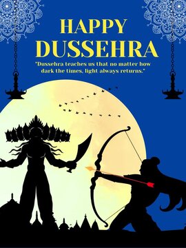 Indian Dussehra Festival with Traditional Decorations and Festive Celebrations