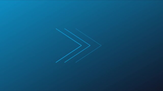 Minimalist blue animation 4k background, with animated glowing, arrows for technology, and business presentations