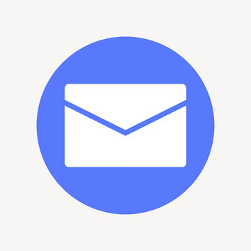 Envelope email icon, flat graphic