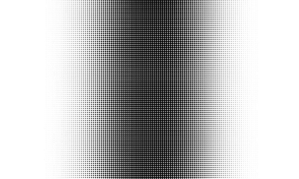 Abstract black and white halftone vertical gradient pattern on a white background creating a minimalist graphic texture illustration