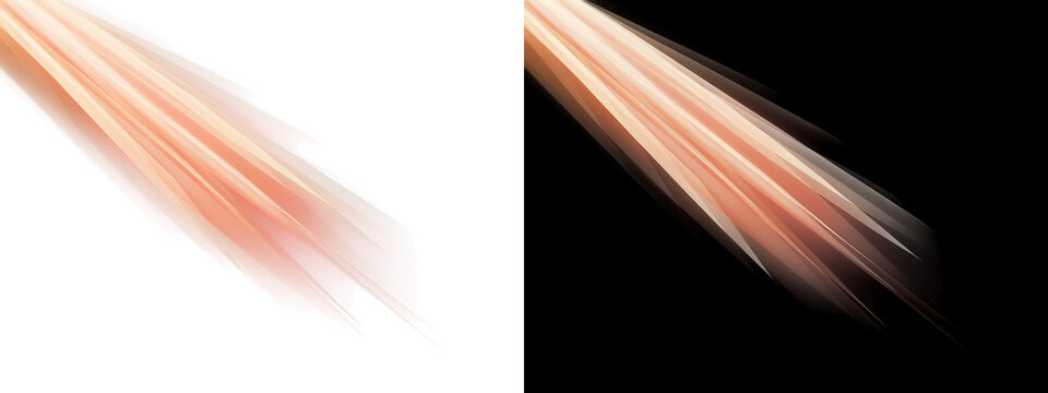 A collection of flowing peach toned lines creates a dynamic abstract design on transparent background gradient shapes curves contemporary modern art element