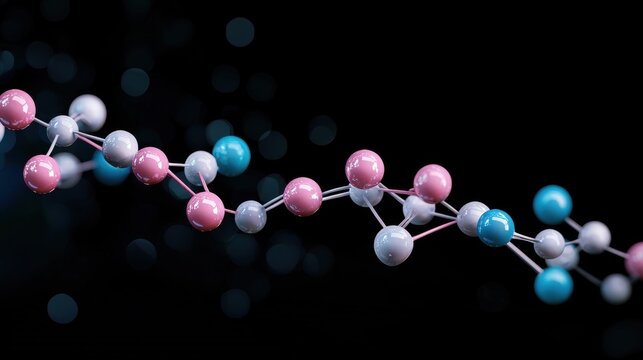Molecular Bonding Diagram Molecular bonding diagram highlighting specific bonds or interactions, focus on specific chemical properties, scientific visualization of molecular structure
