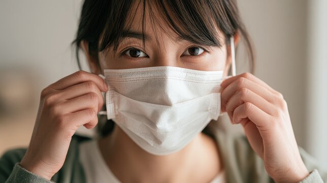 Correct Mask Wearing Technique: Align Nose Bridge and Ear Loops for Proper Coverage