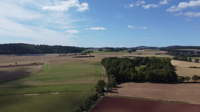 Aerial drone view of the landscape