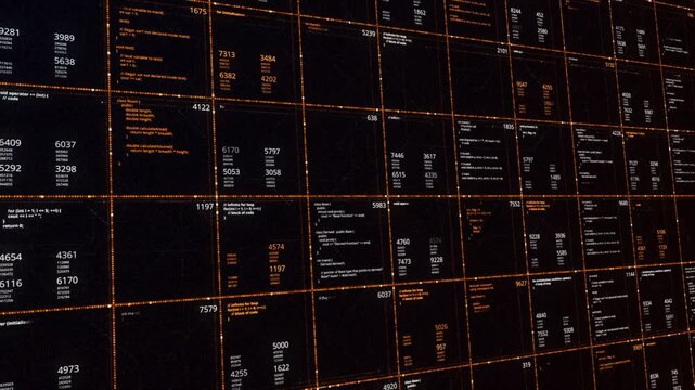 Table with crypto currency data changing online. Animation. Stock exchange market chart of ethereum on black background, seamless loop.