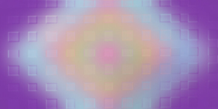 Vibrant radial gradient background with subtle square grid structure.