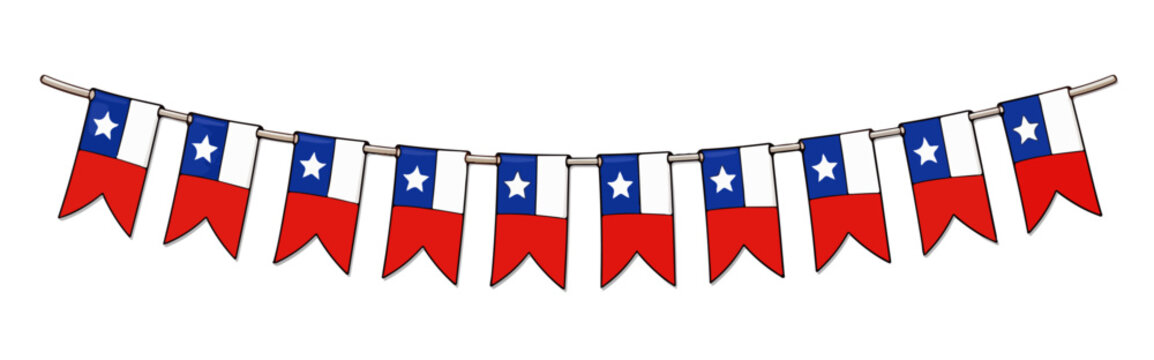 Banderas Guirnaldas fiestas patrias 18 de septiembre