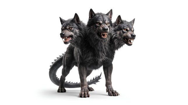 Fearsome Three Headed Cerberus Guardian of the Underworld.