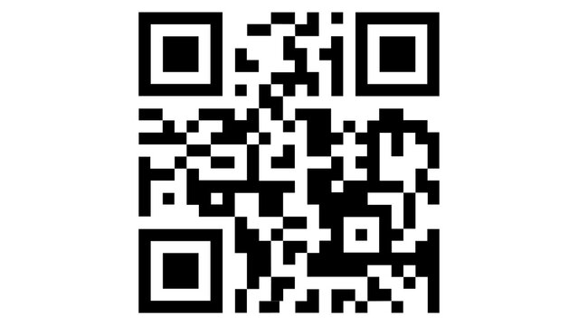 Black and white qr code digital data matrix symbol isolated on white background with qr code barcode scanner square pattern mobile tag technology information scannable identification