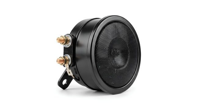Black Automotive Horn Unit for Car Electrical System.