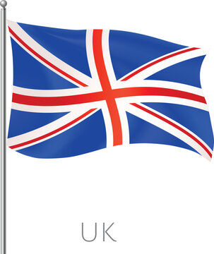 Abstract UK vector waving flag