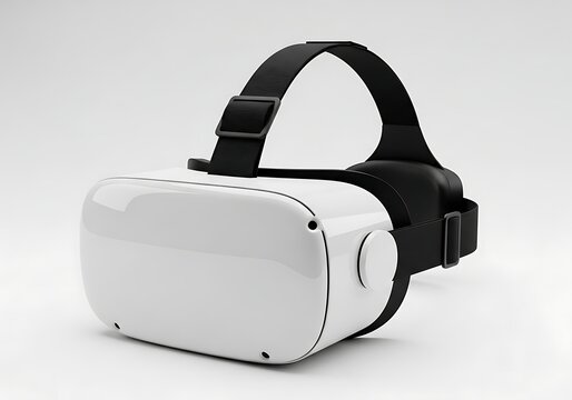 Modern white virtual reality headset for immersive gaming and digital experiences