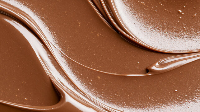 滑らかに溶けたミルクチョコレートの背景テクスチャ
