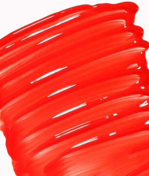 red lip gloss texture, liquid blush, lipstick