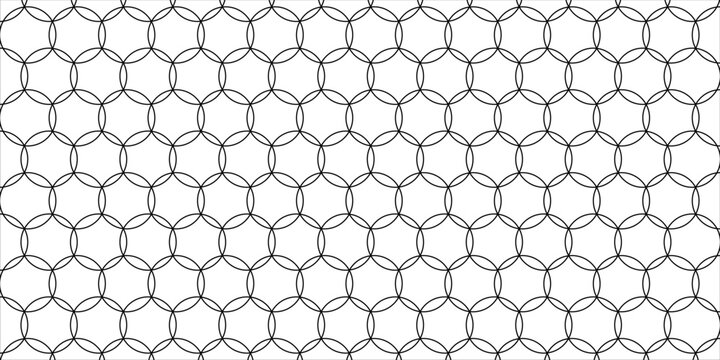 Seamless contour pattern of transformation from circle to hexagon