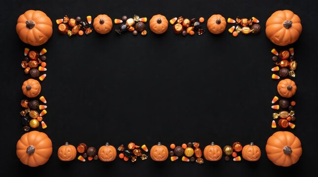 3D Hallowing day abstract  background new 2026 Creative abstract donut border design with colorful sprinkles on dark background isolated on transparent background, isolated on white background