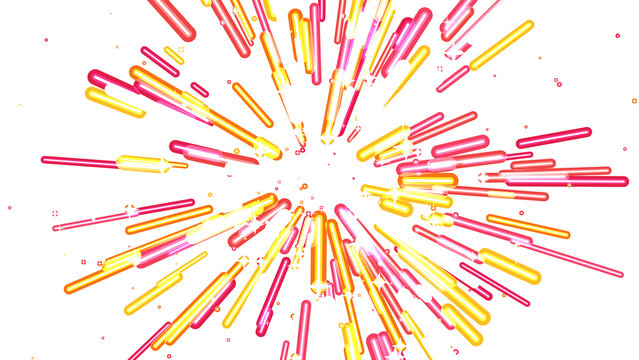 Hot pink and yellow starburst explosion background features vibrant motion lines for energetic designs.