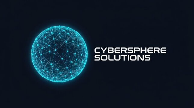 Cybersphere solutions digital globe networking logo