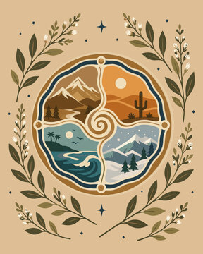 Indigenous Land Wellness with Four Landscapes and Native Plants
