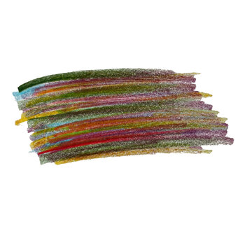 Colorful crayon scribble texture stroke made with many different wax pencil colors on a flat surface design