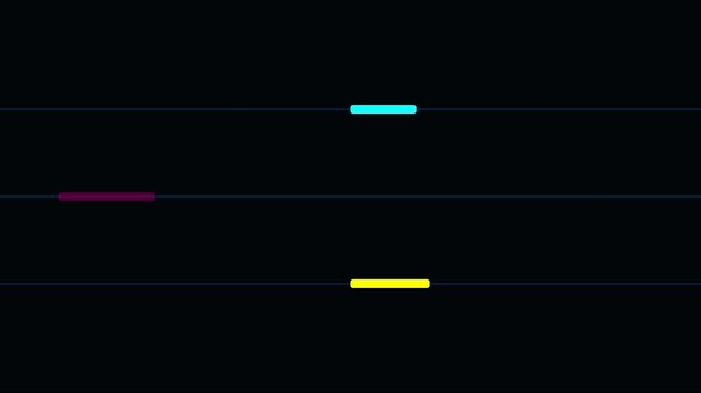 Minimalist abstract loading bar animation with pulsing neon progress line for digital interface 4k