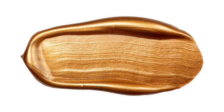 Golden metallic paint stroke creating abstract luxury texture