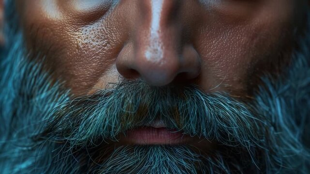 man with a gray beard close-up