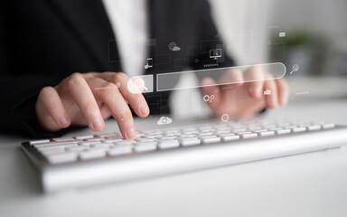 Search engine interface for accessing digital information and online data. Search engine finds...