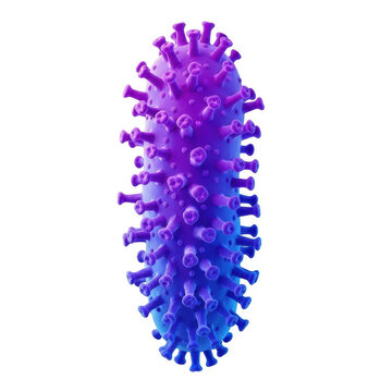 Purple and blue spherical spiky brush