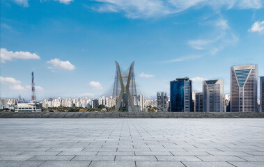 Naklejka premium road city building landscape cityscape highway travel