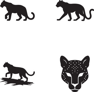 Fox and Wild Cat Silhouette Collection &ndash; Woodland Predator Shapes