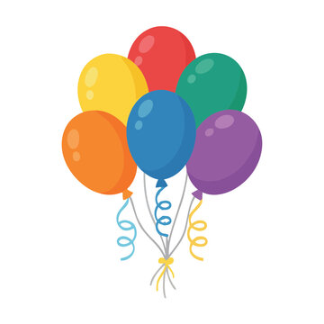 Colorful Birthday Balloons Celebration Set