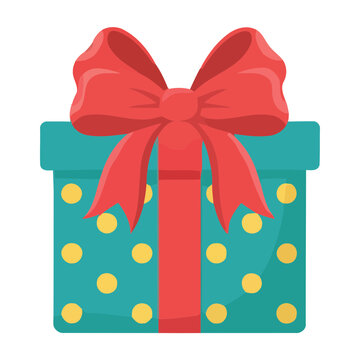 Colorful Gift Box With Ribbon