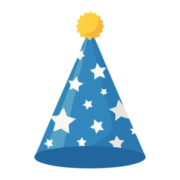 Blue Starry Birthday Party Hat
