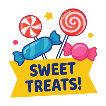 Colorful Candy Lollipop Celebration Banner