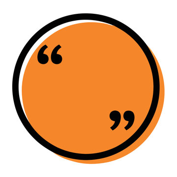 Orange Circular Quote Frame Design