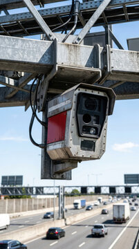 Automated Toll Booth Camera Monitoring Highway Traffic Flow