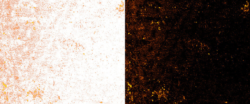 Grungy split screen texture, vintage distressed overlay in white and dark brown, aged paper effect for graphic design